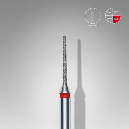 Punta diamantata Ago, rosso, diametro 1 mm - lunghezza punta 10 mm