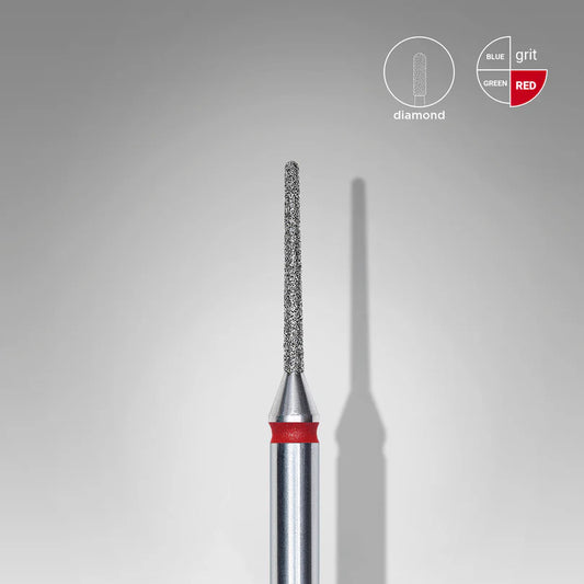 Punta diamantata Ago, rosso, diametro 1 mm - lunghezza punta 10 mm